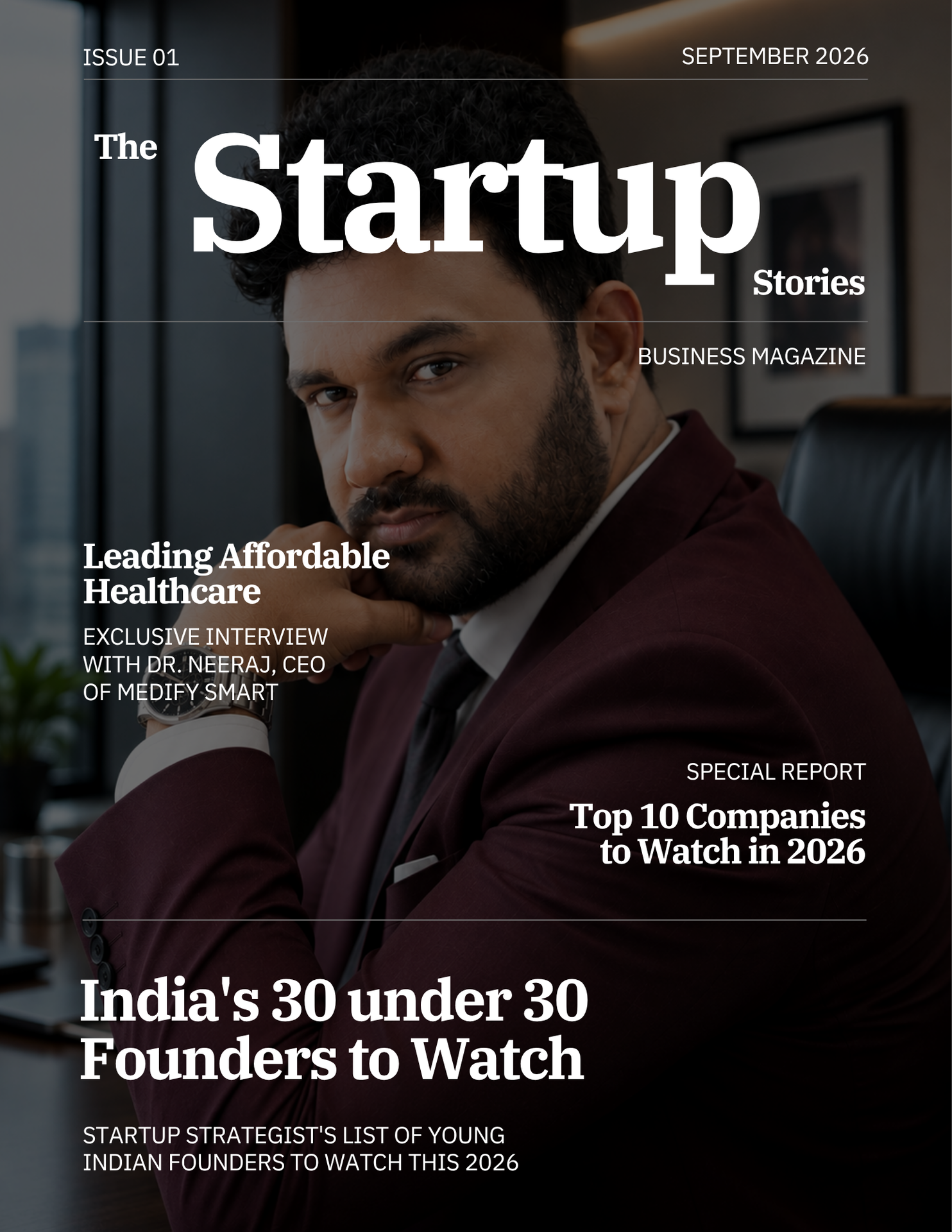 The Startup Stories Magazine The Startup Stories Magazine September 2026 Edition Cover Page